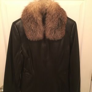 Real leather, real fur jacket
